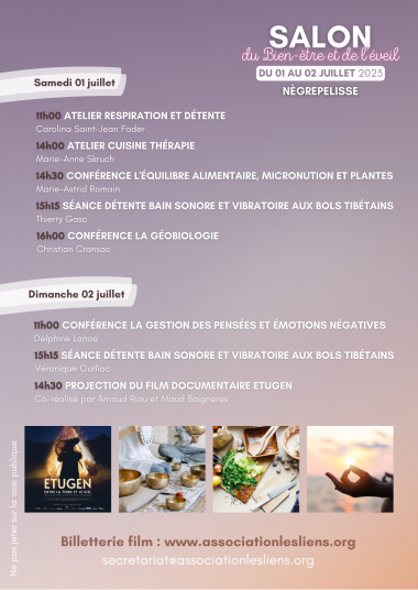 Programme Salon du bien-être & de l'éveil